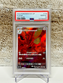 Japanese Pokemon - Scizor #116/108 AR - Ruler of the Black Flame [SV3] - PSA 10 - Image 1