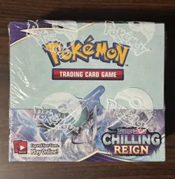 Pokemon TCG Chilling Reign Booster Box Sealed SWSH6 With Mag Acrylic Case - Image 2