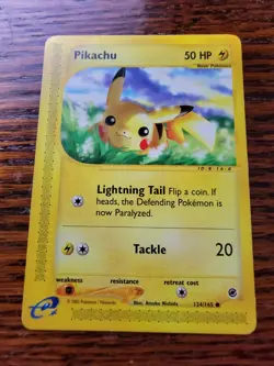 PL Pikachu 124/165 Expedition Base Set Pokemon - Image 1