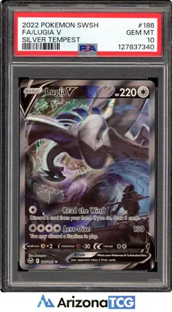 Pokemon 2022 Lugia V 186/195 Alt Art Silver Tempest GEM MINT PSA 10 - Image 1