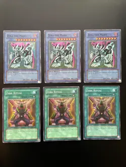 Yugioh Zera The Mant X3 + Zera Ritual X3 Super Rare PP01-EN010 PP01-EN011 MP - Image 1