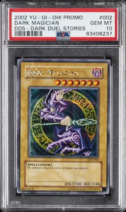 2002 YU-GI-OH! PROMO DDS-DARK DUEL STORIES #002 DARK MAGICIAN PSA 10 - Image 1