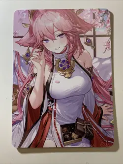 Yae Miko Genshin Impact Feet Sexy ACG Goddess Waifu Card Girl Holo Doujin Anime - Image 2