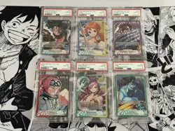 One Piece OP11 English Sequential PSA 10 Alt Art Parallel Leader Set - 6 Cards - Image 1