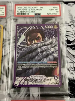 One Piece OP11 English Sequential PSA 10 Alt Art Parallel Leader Set - 6 Cards - Image 4