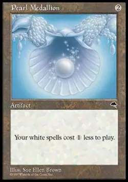Pearl Medallion - Medium Play MTG Tempest - Image 1