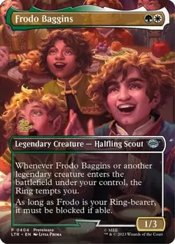 2x Frodo Baggins - Foil Extended Art Prerelease Promo LTR LP MTG - Image 1