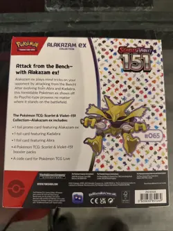 Pokemon 151 Alakazam ex Collection Box - New, Factory Sealed - Image 2