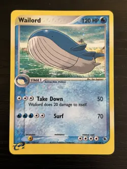 2003 Pokemon TCG WAILORD 14/109 Ex Ruby & Sapphire Set HOLO LP/NM - Image 1
