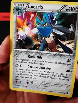 Lucario Holo 63/124 XY Fate Impact Pokemon Card Rare NEW French - Image 3