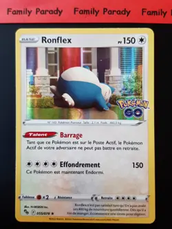 Snorlax Holo 150pv 055/078 Pokemon Card EB10.5 Pokemon Go New French - Image 1