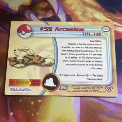 Arcanine #59 Pokemon Topps Series 1 Card (Green Logo) Mp - Image 2