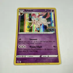 Sylveon 35/78 Pokemon GO Set Holo Rare Pokemon Card TCG 2022 - Image 1