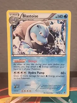 Blastoise 16/101 Holo Pokemon Card Plasma Blast MP - Image 1