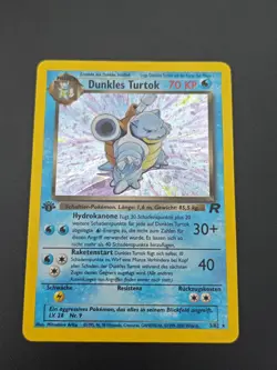 Dunkles Turtok 1st Edition Pokemon Card German Team Rocket Set 3/82 - Image 1