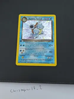 Dunkles Turtok 1st Edition Pokemon Card German Team Rocket Set 3/82 - Image 2