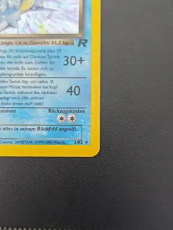 Dunkles Turtok 1st Edition Pokemon Card German Team Rocket Set 3/82 - Image 3