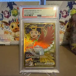 2025 POKEMON DRI EN DESTINED RIVALS HYPER RARE #239 ETHAN'S HO-OH EX PSA 9 - Image 1