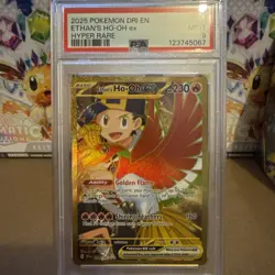 2025 POKEMON DRI EN DESTINED RIVALS HYPER RARE #239 ETHAN'S HO-OH EX PSA 9 - Image 2