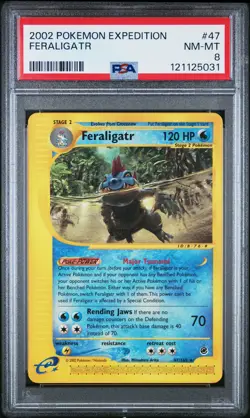 2002 POKEMON EXPEDITION #47 FERALIGATR PSA 8 - Image 1