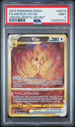 Pokemon SWSH - Crown Zenith - Arceus VSTAR PSA 9 - Gold FA - Secret - Image 1