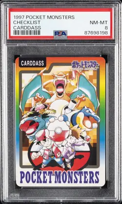 1997 POCKET MONSTERS CARDDASS CHECKLIST PSA 8 - Image 1