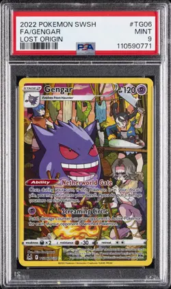 2022 POKEMON SWORD & SHIELD LOST ORIGIN #TG06 FULL ART/GENGAR PSA 9 - Image 1
