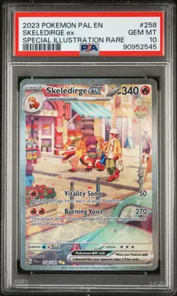 2023 POKEMON PAL EN-PALDEA EVOLVED #258 SKELEDIRGE EX PSA 10 - Image 1