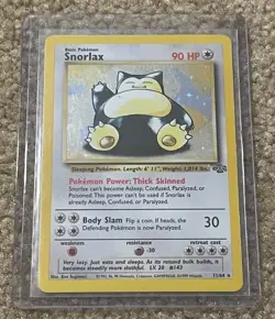 Pokemon TCG Snorlax Jungle 11/64 Holo Unlimited Holo Rare Near Mint Condition - Image 1