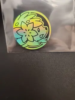 OFFICIAL POKEMON TCG PLASTIC HOLOFOIL SHAYMIN COIN - Image 1