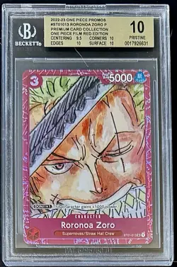 BGS 10 One Piece ST01-013 SR Roronoa Zoro - English - Card Collection Red-Graded - Image 1
