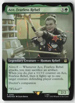 MTG - Ace, Fearless Rebel (Extended Art) FOIL R Universes Beyond: Doctor Who 393 - Image 1