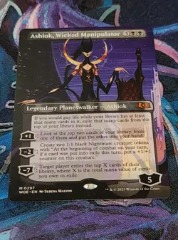 Ashiok, Wicked Manipulator (Borderless) - Wilds of Eldraine (WOE) - Image 1