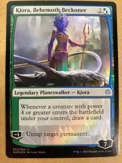 MTG 1x FOIL Kiora, Behemoth Beckoner PRERELEASE PROMO Magic the Gathering x1 NM - Image 1