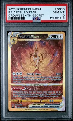 2023 POKEMON SWORD & SHIELD CROWN ZENITH SECRET FULL ART/ARCEUS VSTAR PSA 10 - Image 1