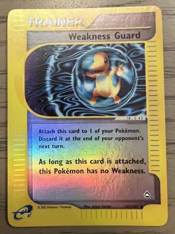 WEAKNESS GUARD 141/147 Aquapolis REVERSE HOLO RH Pokemon TCG card MINT - Image 1