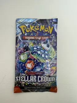 Pokemon Stellar Crown Booster Pack - 10 Cards / Pack -SEALED - Image 1