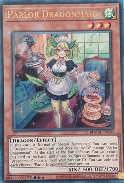 Parlor Dragonmaid - Ultra Rare Yu-Gi-Oh Card 1st Edition BLMM-EN060 - Image 1