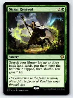 Nissa's Renewal R Commander 2021 # 201 NM Normal - Image 1