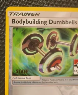 Bodybuilding Dumbbells - 113/147 - Staff - League Cup Promo - Pokemon TCG - Image 2