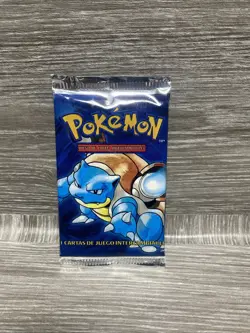 New Factory Sealed Pokemon Base Set Booster Spanish Blastoise Artwork 1999 WOTC - Image 1