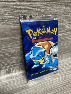 New Factory Sealed Pokemon Base Set Booster Spanish Blastoise Artwork 1999 WOTC - Image 2
