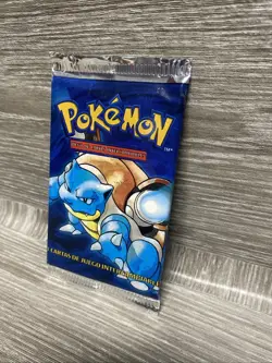 New Factory Sealed Pokemon Base Set Booster Spanish Blastoise Artwork 1999 WOTC - Image 3