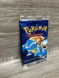 New Factory Sealed Pokemon Base Set Booster Spanish Blastoise Artwork 1999 WOTC - Image 2