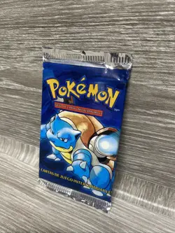 New Factory Sealed Pokemon Base Set Booster Spanish Blastoise Artwork 1999 WOTC - Image 3