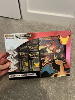 Pokemon TCG: Celebrations 25th Anniversary- Lance's Charizard V Box New & Sealed - Image 3