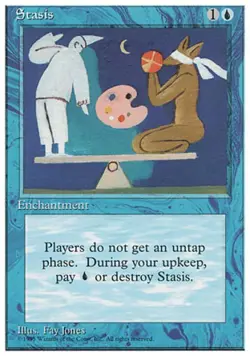Stasis - Medium Play MTG 4th Edition - Image 1