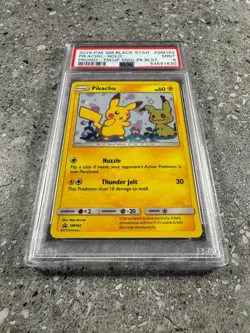 Pokemon TCG Cards Pikachu SM162 Black Star Promo Holo PSA 9 MINT - Image 1