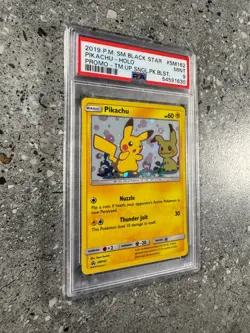 Pokemon TCG Cards Pikachu SM162 Black Star Promo Holo PSA 9 MINT - Image 3