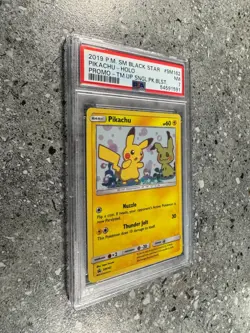 Pokemon TCG Cards Pikachu SM162 Black Star Promo Holo PSA 7 NM - Image 3